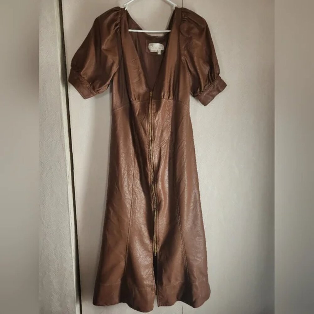Anthropologie The Tommie: Puff Sleeve Vegan Leather Edition